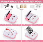 Portable Mini Bluetooth Thermal Printer | Inkless Black & White Photo, Notes & Label Printer for Study, Journals & Home Use