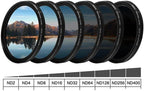 UV Vibe 1-9 Gears Adjustable Tint Sunglasses, Rounded Polarized Glasses with ND Filter Lenses,
