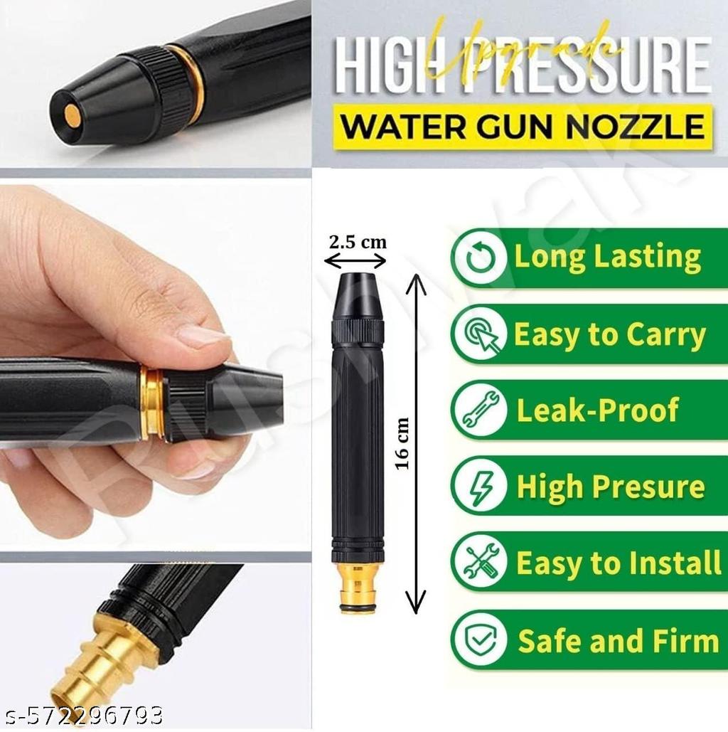 High Pressure Brass Jet Water Gun for Car, Bike & Garden