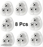 Self Adhesive Mini Swivel Casters Wheels,Triangle Caster W heel, Universal Wheels at The Bottom of The Storage Bo x, Swivel Caster Wheels 360 Degree Rotation Pulley for Furniture Various Storage Boxes (8 PCS)