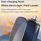 Harisha 1500mAh Large Capacity Battery Small Solar Charger Solar Power Bank Keychain Charger For Mobile Phones With Carabiner Emergency Power Supply (Type C Pin)
